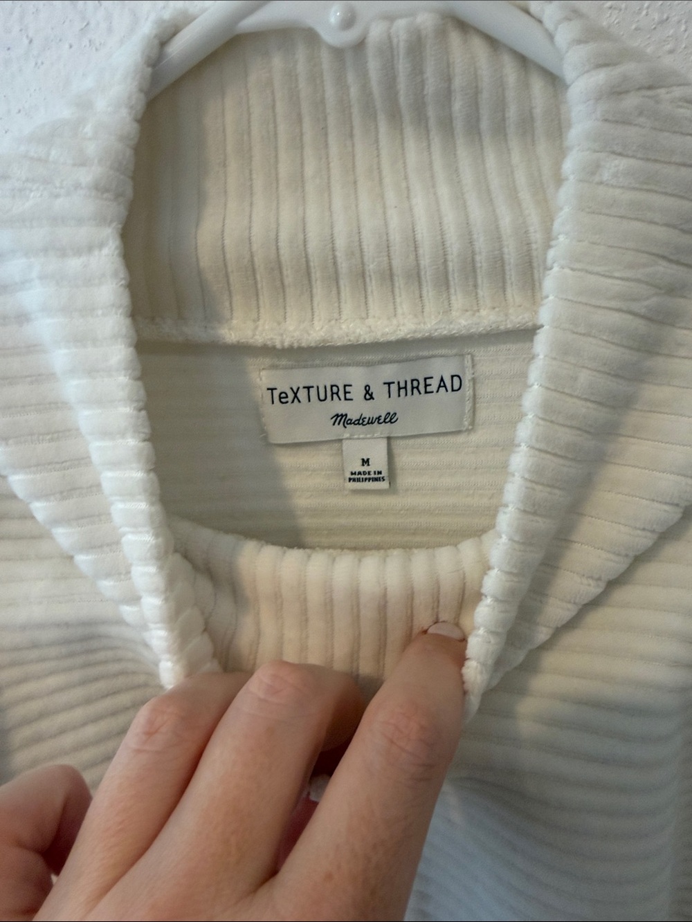 Texture & Thread Velour Corduroy Mockneck Top - Picture 3 of 5